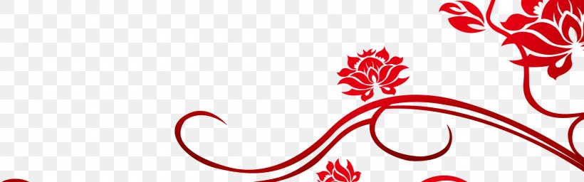 Red Flower Pattern, PNG, 1920x600px, Watercolor, Cartoon, Flower, Frame, Heart Download Free