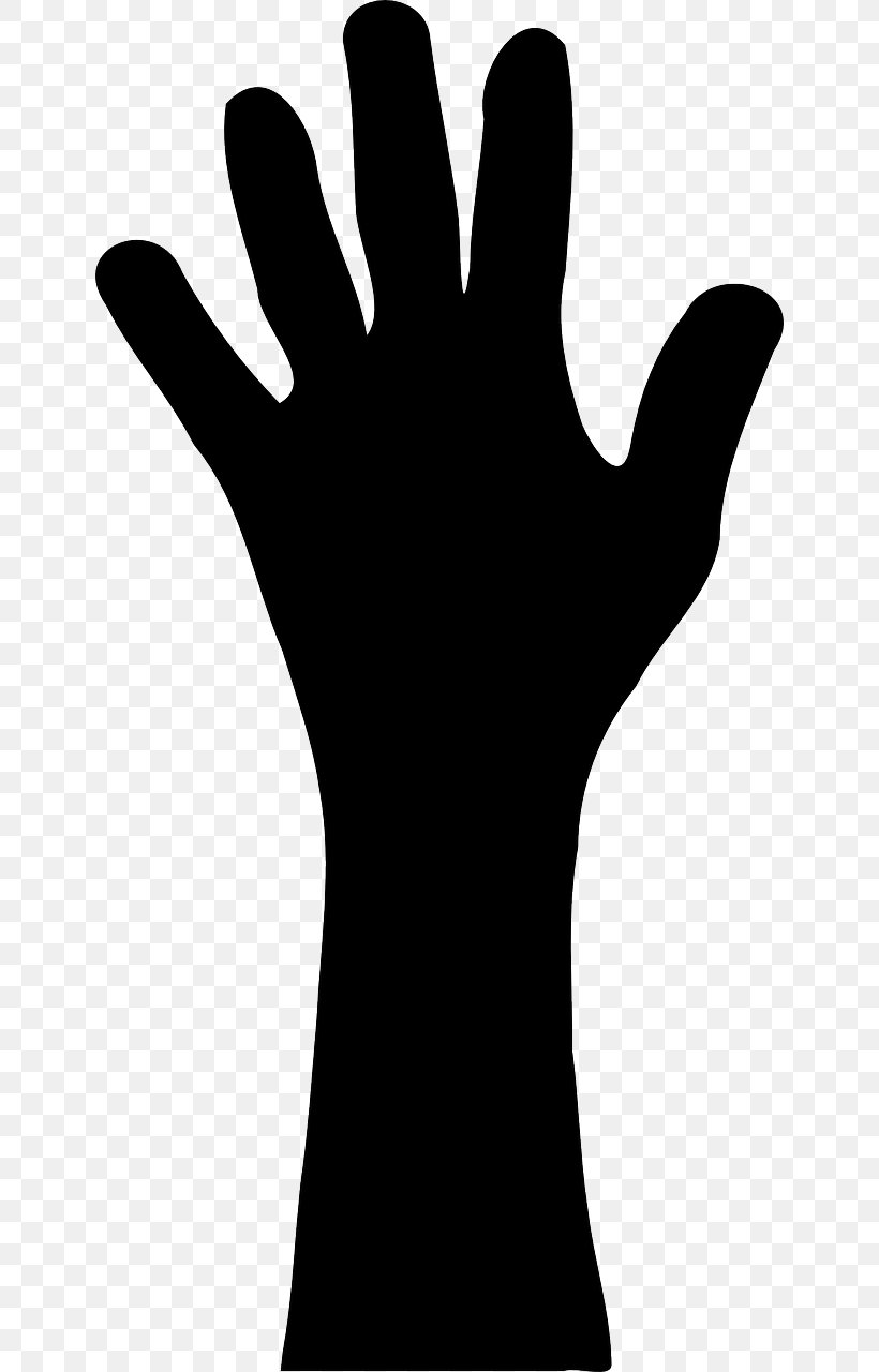 Silhouette Hand Clip Art, PNG, 642x1280px, Silhouette, Black And White, Finger, Fist, Glove Download Free