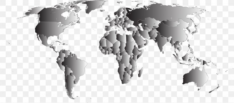 World Map Globe Blank Map, PNG, 2268x1001px, World Map, Black And White, Blank Map, Border, Continent Download Free