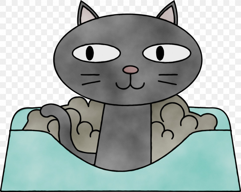 Kitten Whiskers Cat Cartoon Litter Box, PNG, 1600x1277px, Watercolor, Black Cat, Cartoon, Cat, Cat Toilet Download Free