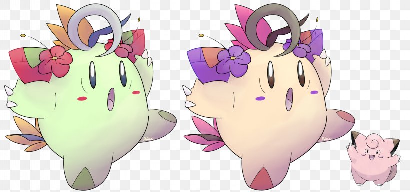 Pokémon Sun And Moon Clefairy Alola Clefable, PNG, 3200x1500px, Watercolor, Cartoon, Flower, Frame, Heart Download Free