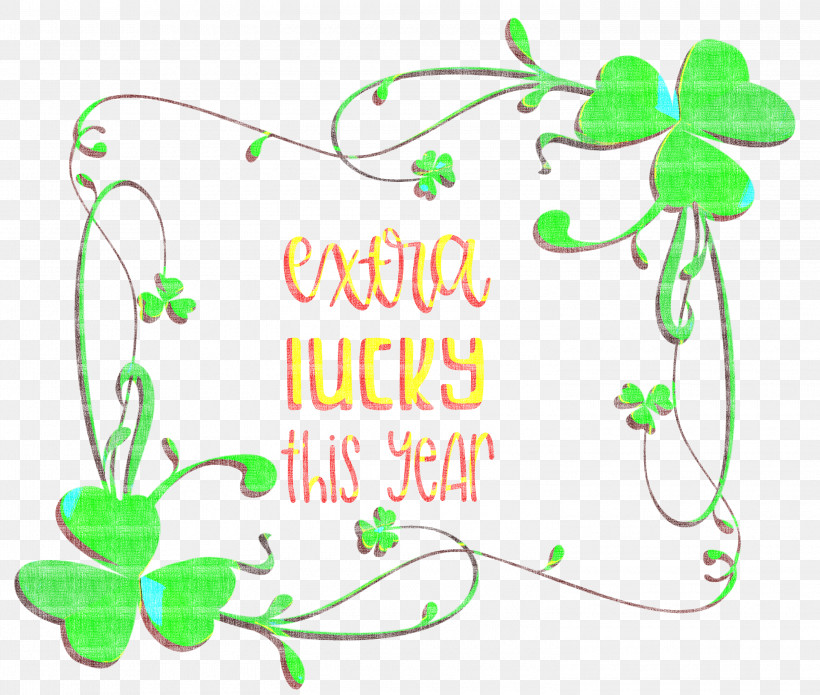 Saint Patrick Patricks Day Extra Lucky, PNG, 3000x2543px, Saint Patrick, Flower, Leaf, Line, Mathematics Download Free