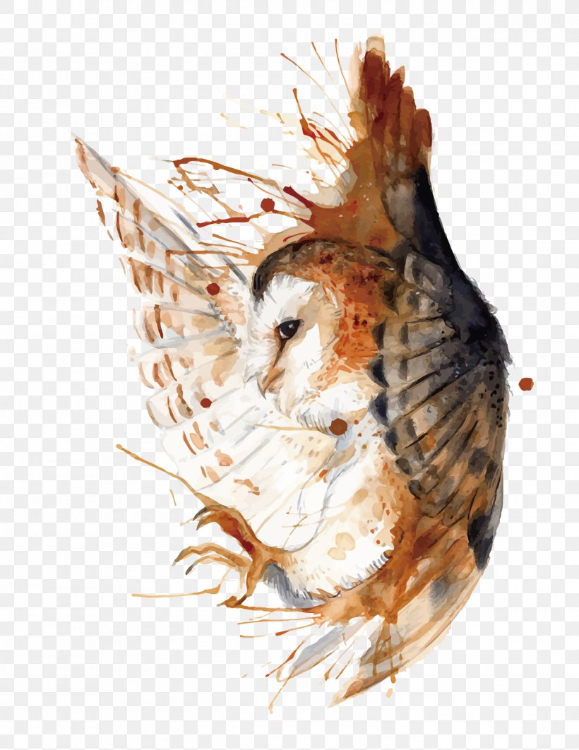 Owl DeviantArt Watercolor Painting Work Of Art, PNG, 1500x1943px, Owl, Art, Artist, Beak, Bird Download Free