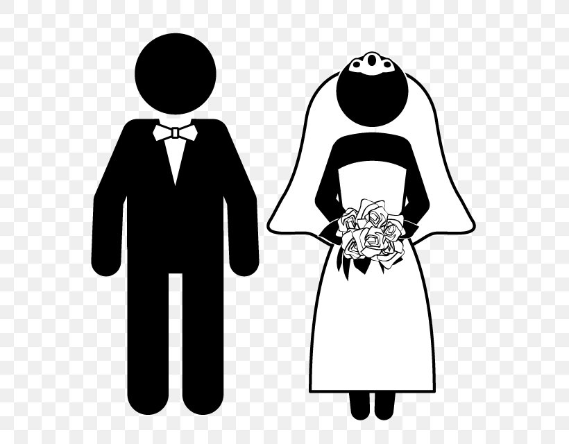 Bridegroom Wedding Clip Art, PNG, 640x640px, Bride, Black, Black And White, Bridegroom, Cartoon Download Free