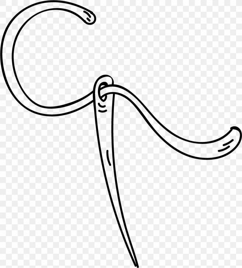 Sewing Needle Embroidery Stitch, PNG, 998x1106px, Sewing Needle, Area, Black And White, Body Jewelry, Button Download Free