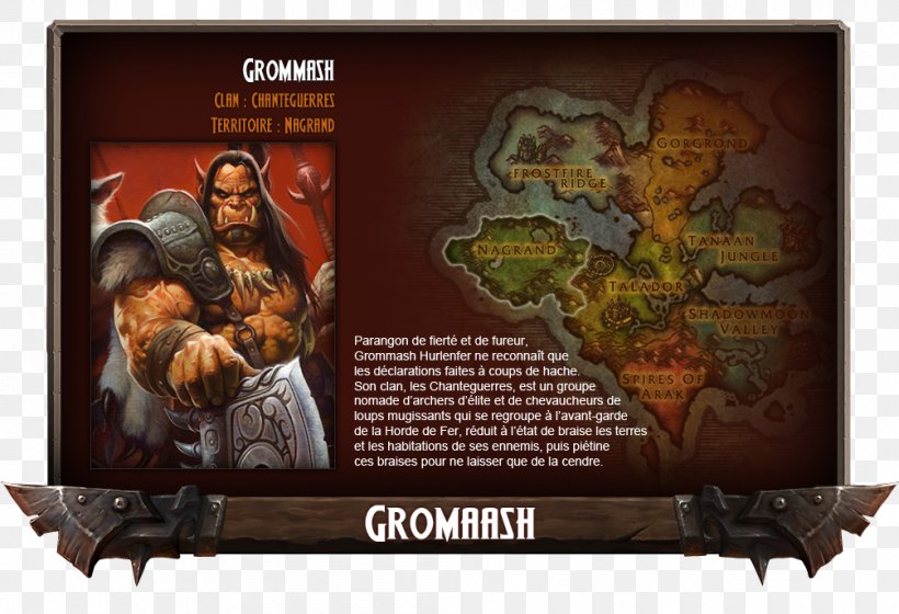 Warlords Of Draenor Grom Hellscream World Of Warcraft: Legion Durotan Gul'dan, PNG, 1005x687px, Warlords Of Draenor, Draenei, Durotan, Expansion Pack, Game Download Free