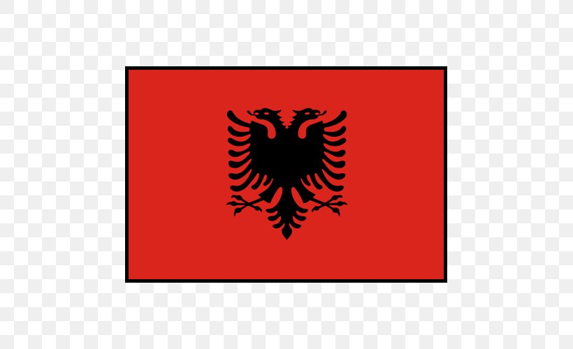Flag Of Albania Albanian Double-headed Eagle, PNG, 500x500px, Flag Of Albania, Albania, Albanian, Albanian Lek, Doubleheaded Eagle Download Free