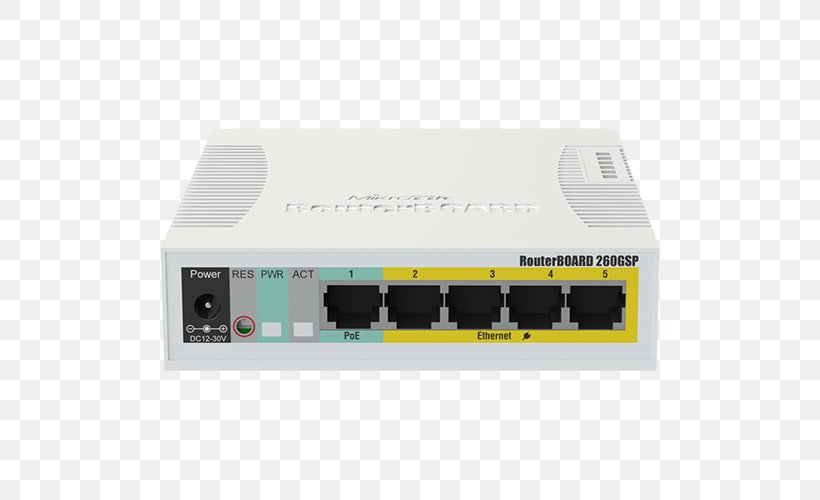 MikroTik RouterBOARD MikroTik RouterBOARD Power Over Ethernet Network Switch, PNG, 500x500px, Mikrotik, Computer Network, Electronic Device, Electronic Instrument, Electronics Download Free