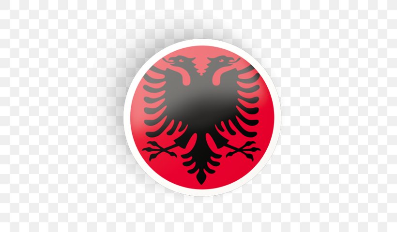 Flag Of Albania Double-headed Eagle National Anthem Of Albania, PNG, 640x480px, Flag Of Albania, Albania, Albanian, Badge, Brand Download Free
