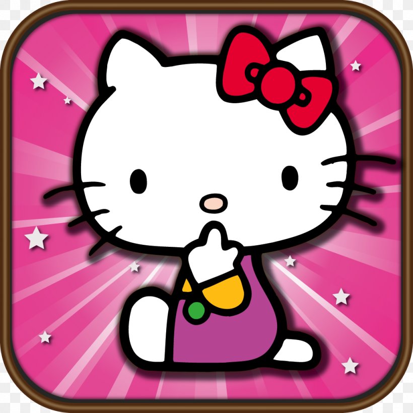 Hello Kitty Online Hello Kitty, Hello World! Character, PNG, 1024x1024px, Watercolor, Cartoon, Flower, Frame, Heart Download Free