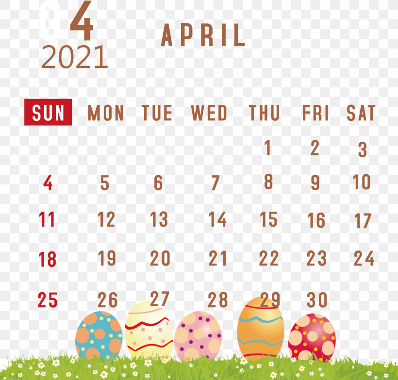 April 2021 Printable Calendar April 2021 Calendar 2021 Calendar, PNG, 3000x2865px, 2021 Calendar, April 2021 Printable Calendar, Easter Egg, Egg, Geometry Download Free