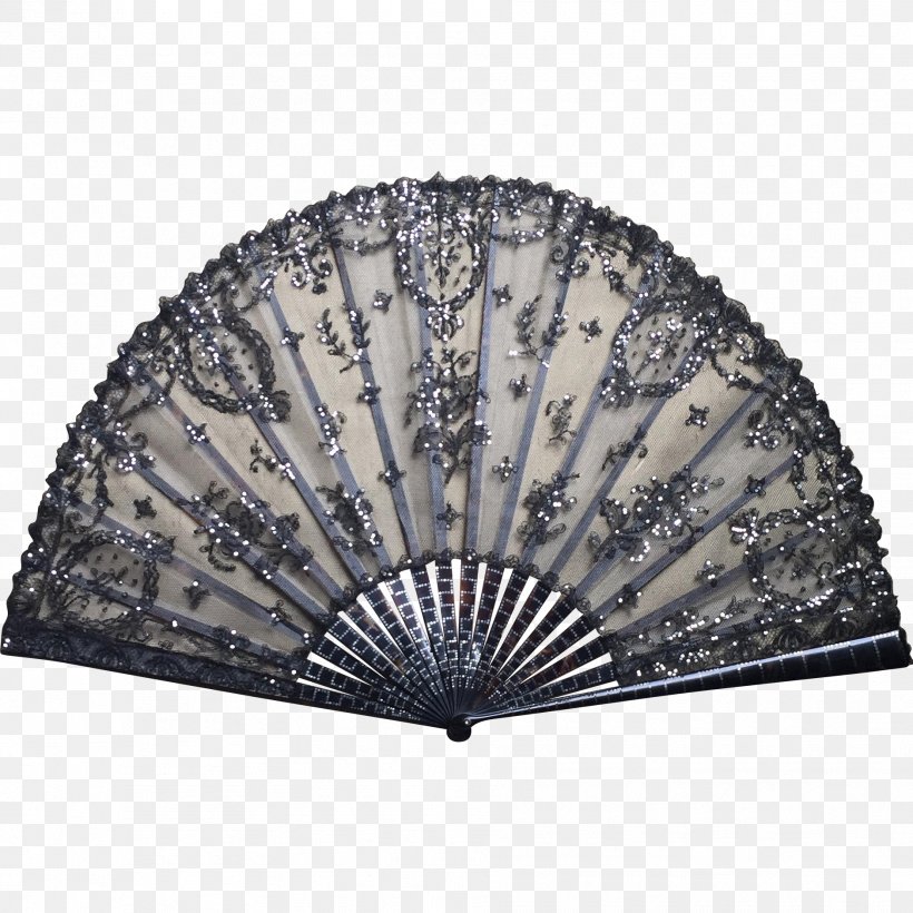 Hand Fan Lace Victorian Era Tulle, PNG, 1881x1881px, Hand Fan, Antique, Black And White, Clothing Accessories, Craft Download Free