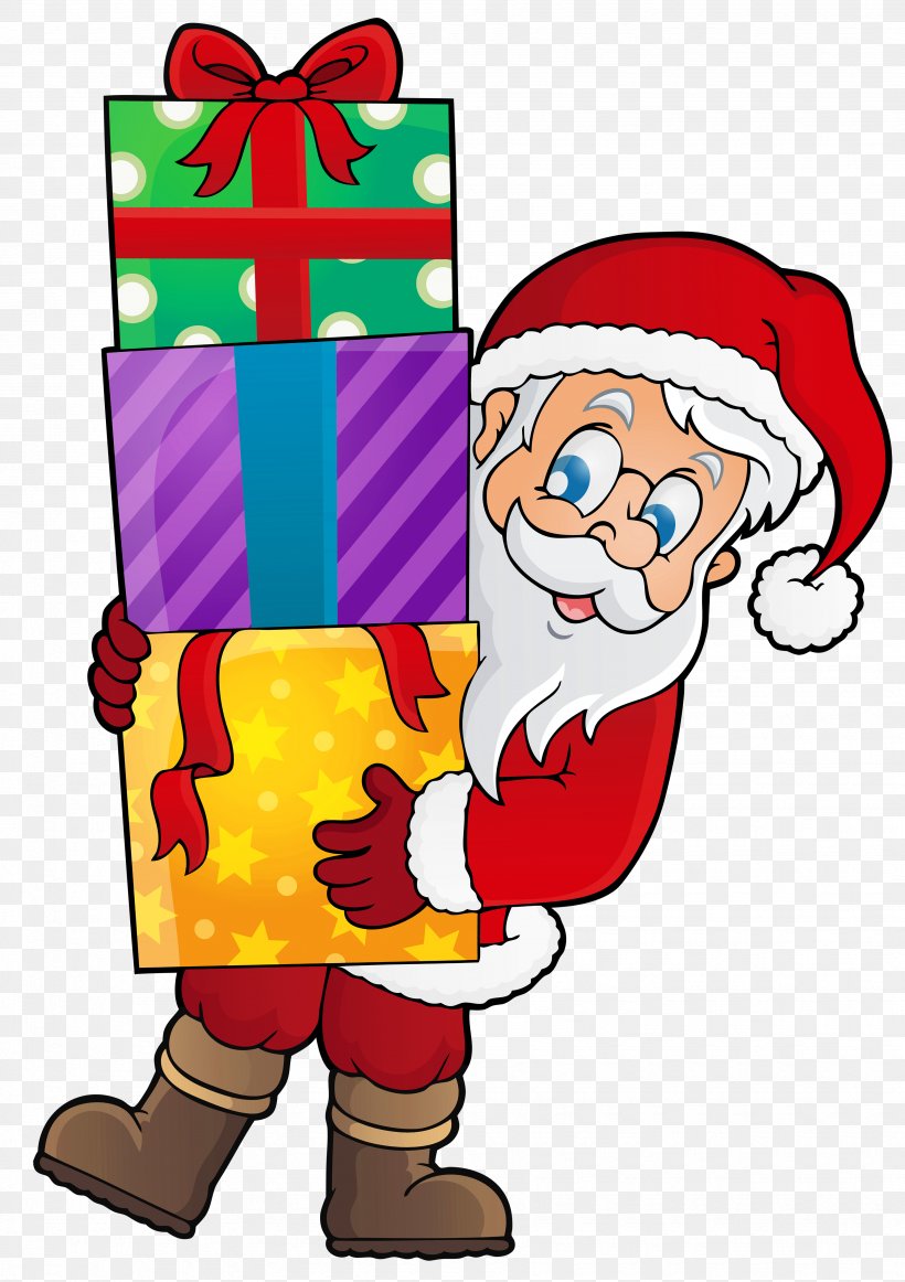 Santa Claus Christmas Gift Christmas Gift Clip Art, PNG, 3495x4954px, Santa Claus, Area, Art, Artwork, Christmas Download Free