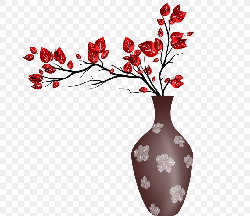 Vase Window Paper Wall Painting, PNG, 1500x1300px, Vase, Branch, Flower, Flowerpot, Painting Download Free