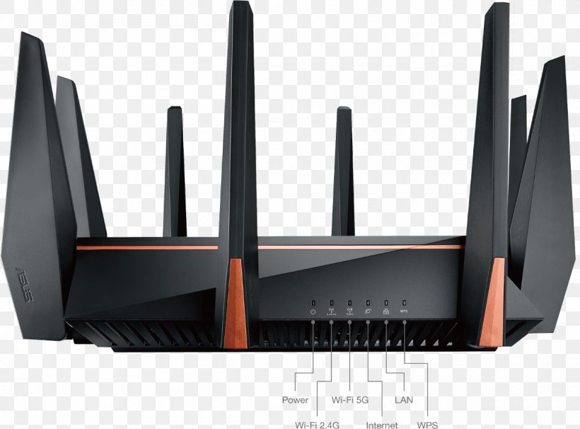 Wireless Router ASUS ROG Rapture GT-AC5300 ASUS RT-AC5300, PNG, 1200x887px, Router, Asus, Asus Rtac5300, Computer Port, Dsl Modem Download Free