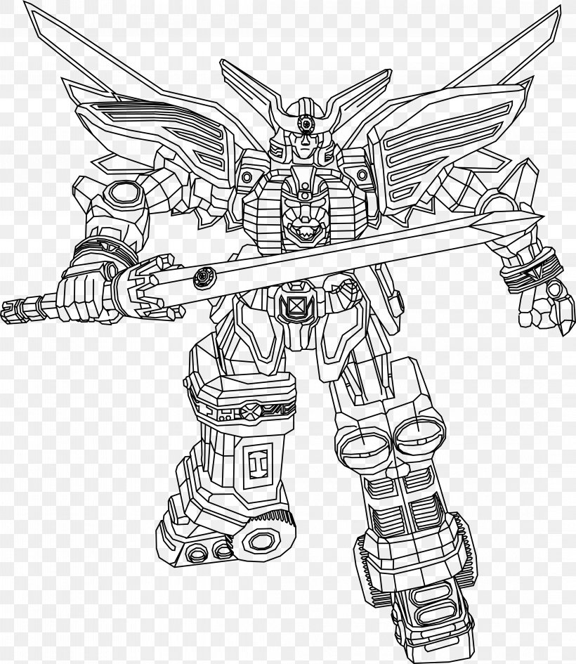 Power Rangers Drawing Zord Line Art Sketch, PNG, 4362x5030px, Power Rangers, Arm, Art, Artwork, Black And White Download Free