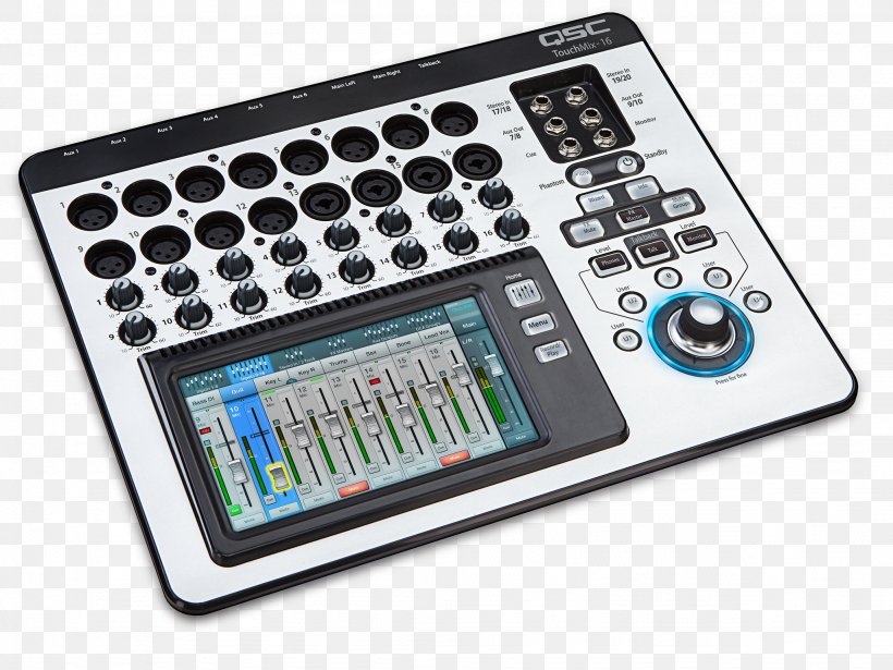 QSC TouchMix-16 Audio Mixers Digital Mixing Console Touchscreen Digital Audio, PNG, 2048x1536px, Watercolor, Cartoon, Flower, Frame, Heart Download Free