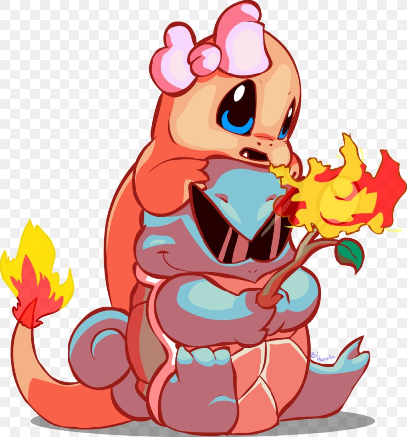 Squirtle Charmander Bulbasaur Pokémon Charizard, PNG, 1024x1100px, Watercolor, Cartoon, Flower, Frame, Heart Download Free