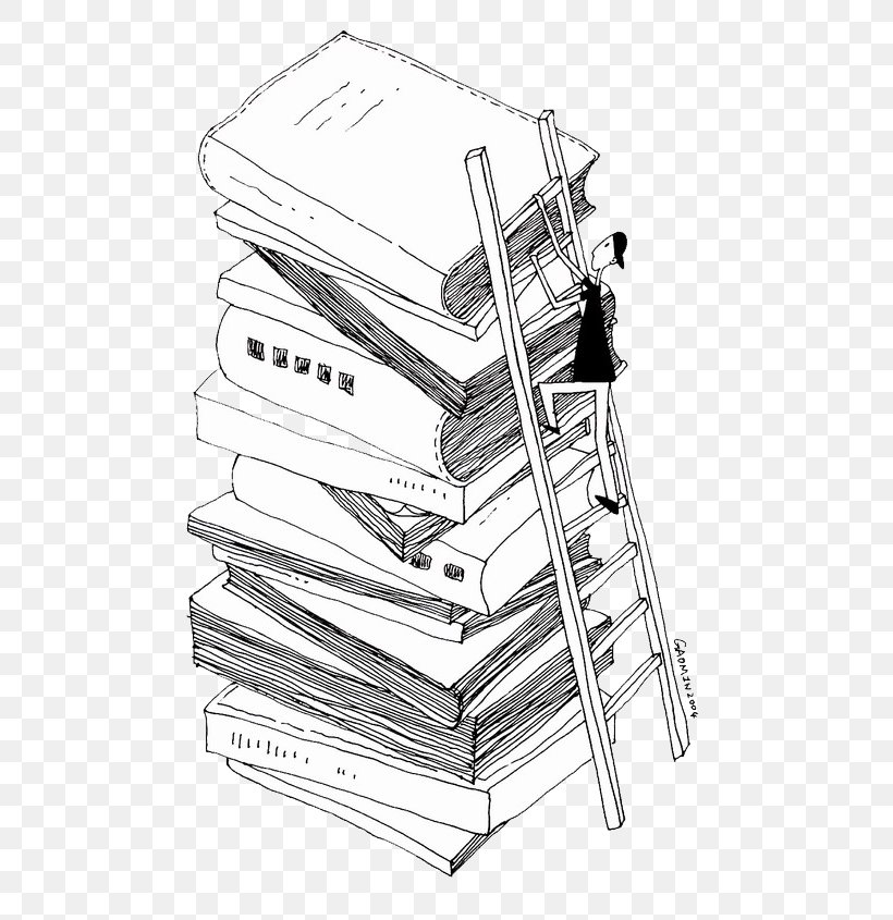 Book Stairs Ladder, PNG, 589x845px, Book, Artwork, Black And White, Diagram, Drawing Download Free