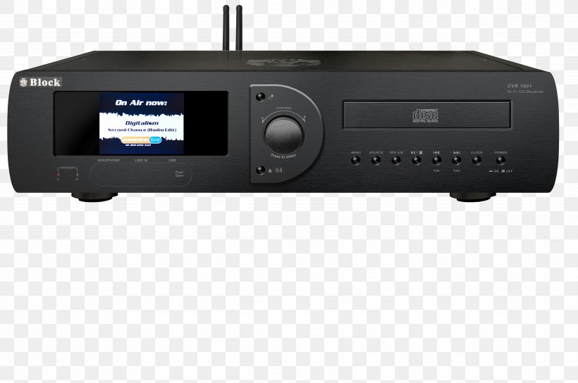 AV Receiver Internet Radio CD Player High Fidelity FM Broadcasting, PNG, 4868x3235px, Av Receiver, Amplifier, Audio Equipment, Audio Power Amplifier, Audio Receiver Download Free