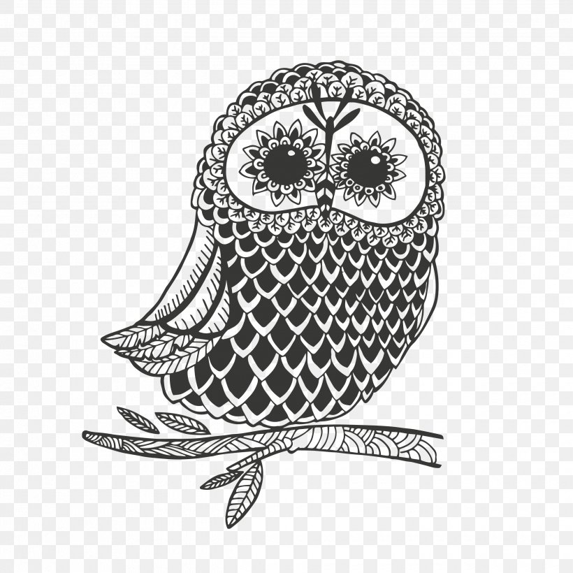 Owl Drawing Image Vector Graphics Clip Art, PNG, 2480x2480px, Owl, Art, Barn Owl, Beak, Bird Download Free