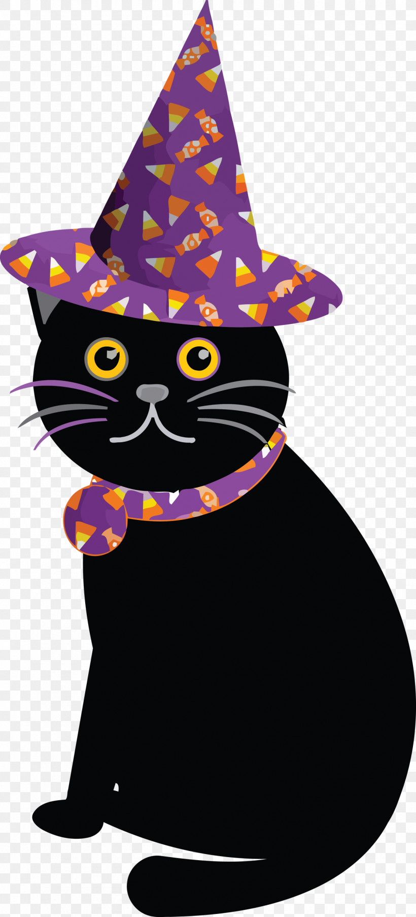 Happy Halloween, PNG, 1362x3000px, Happy Halloween, Black, Black Cat, Black M, Cat Download Free