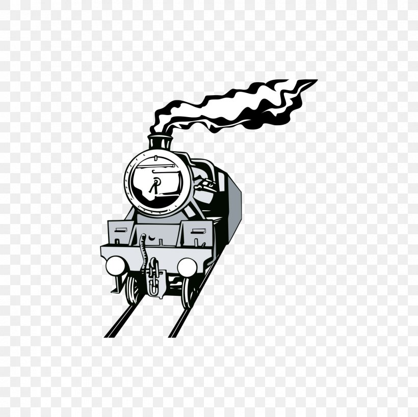 Train Rail Transport Vector Graphics Stock Illustration, PNG, 1428x1428px, Train, Black And White, Cartoon, Drawing, Locomotive Download Free