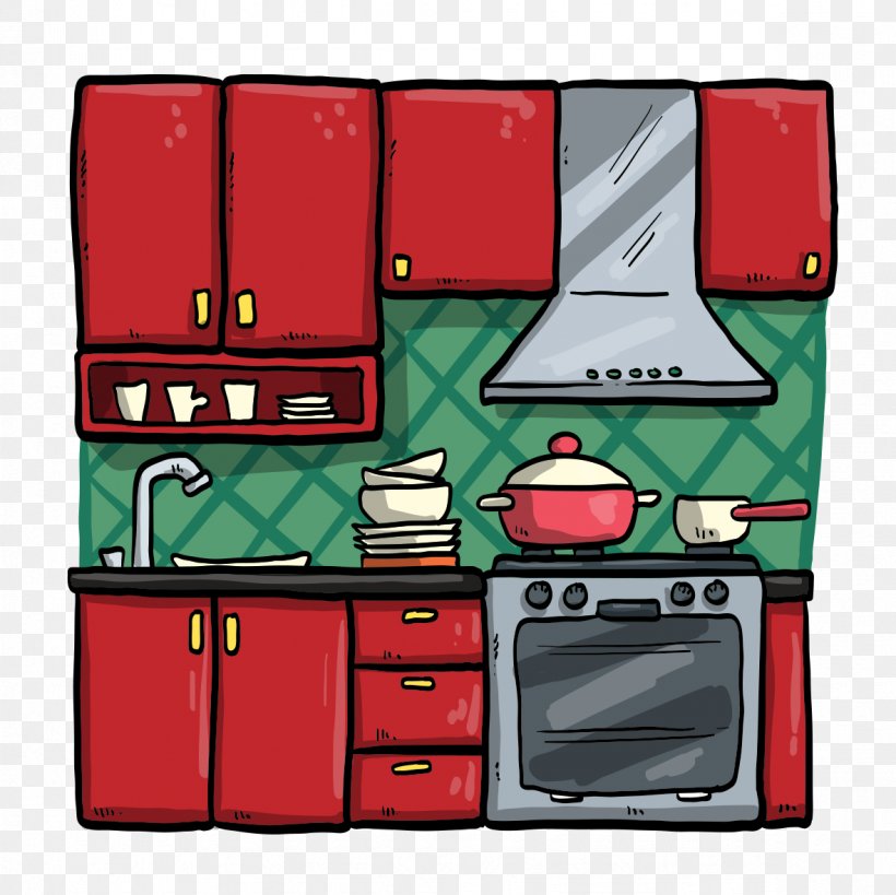 Kitchen Euclidean Vector Furniture Icon, PNG, 1181x1181px, Kitchen, Drawing, Electricity, Flat Design, Furniture Download Free