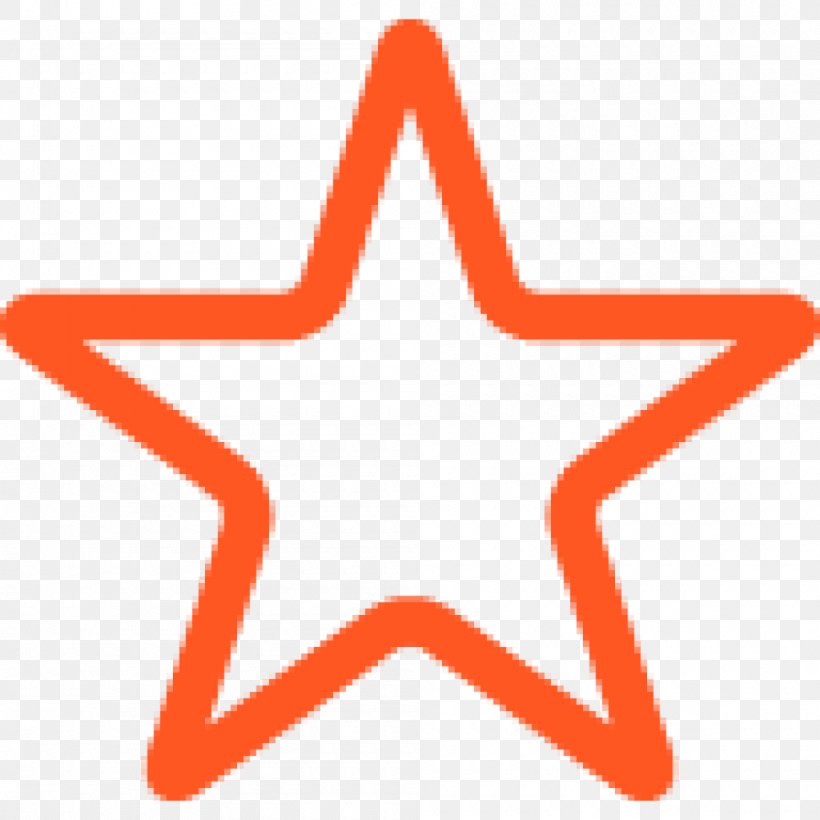 Five-pointed Star, PNG, 1000x1000px, Fivepointed Star, Area, Orange, Point, Shape Download Free