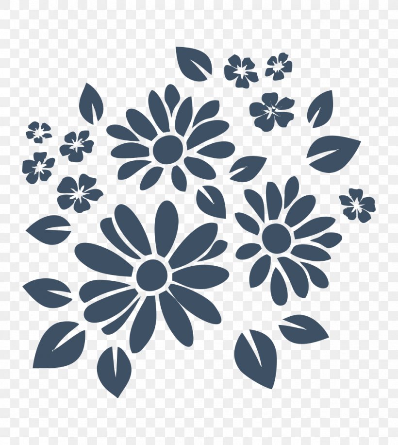 Silhouette Flower, PNG, 956x1068px, Silhouette, Black And White, Drawing, Flora, Floral Design Download Free