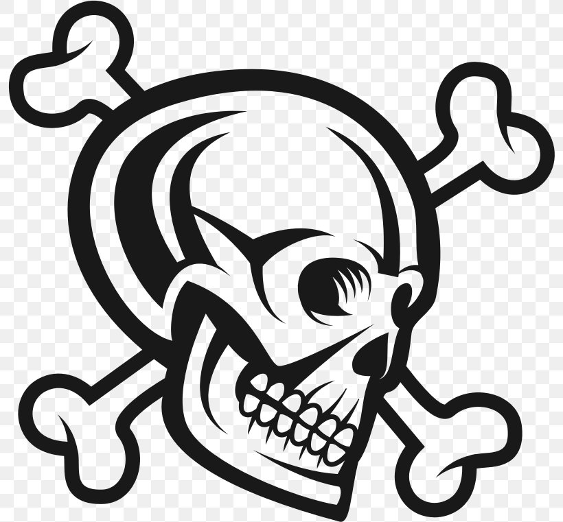 Skull And Crossbones Human Skull Symbolism Human Skeleton, PNG, 796x761px, Skull And Crossbones, Artwork, Black And White, Bone, Drawing Download Free