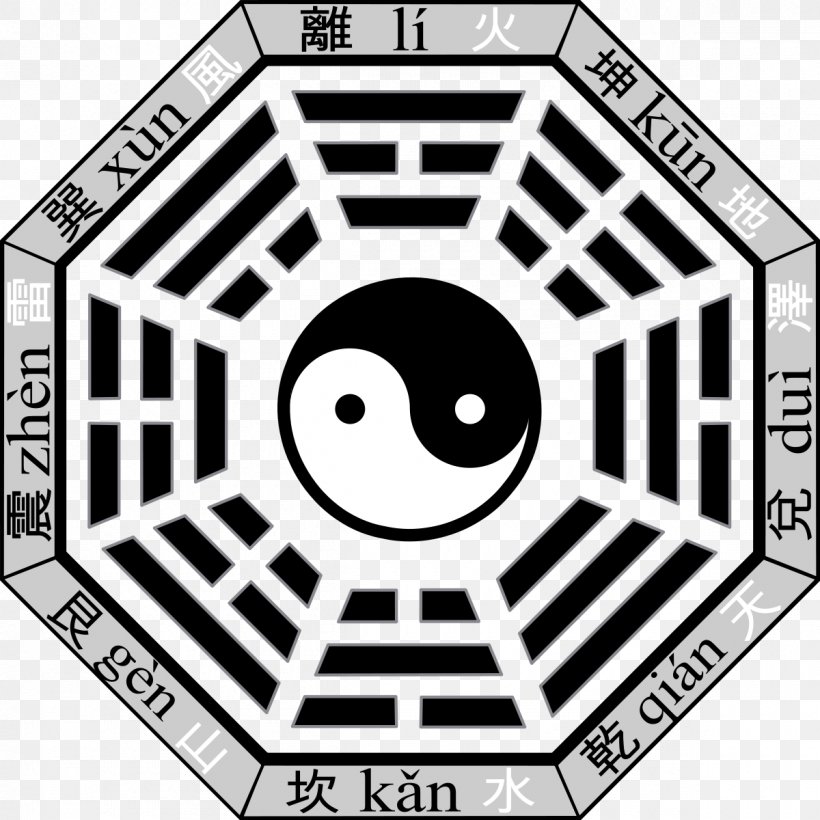 Bagua I Ching Taoism Yin And Yang Symbol, PNG, 1200x1200px, Bagua, Area, Baguazhang, Black, Black And White Download Free
