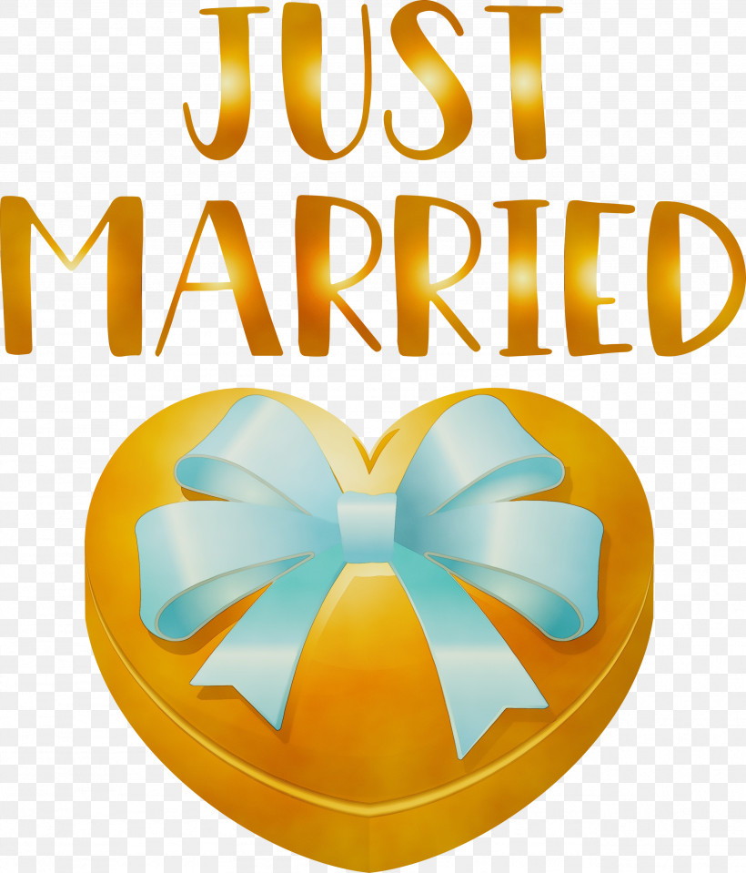 Logo Yellow Meter, PNG, 2563x3000px, Just Married, Logo, Meter, Paint, Watercolor Download Free