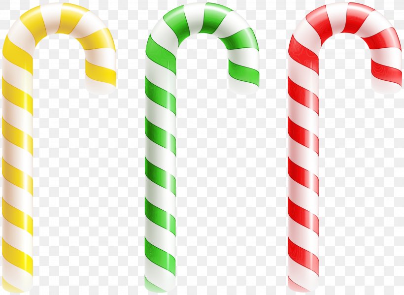 Candy Cane, PNG, 3000x2195px, Watercolor, Candy, Candy Cane, Christmas, Confectionery Download Free