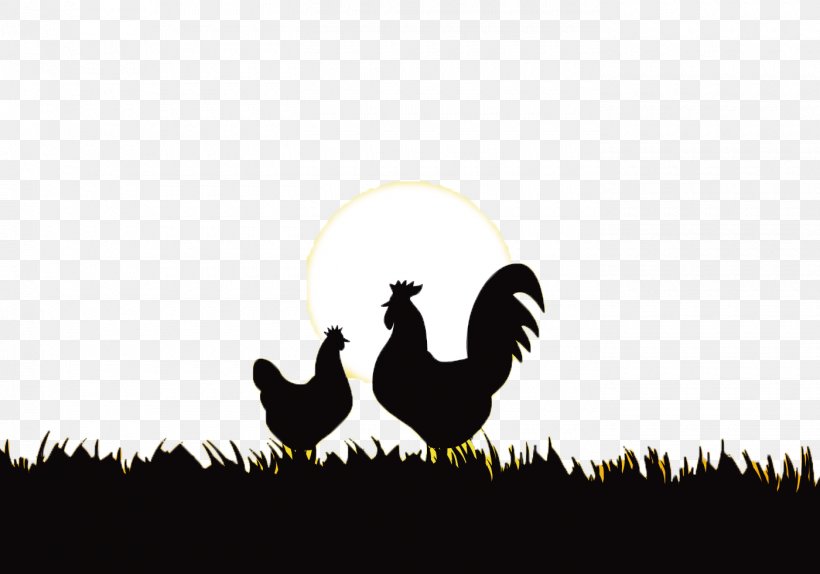 Rooster Chicken Silhouette, PNG, 1400x980px, Rooster, Beak, Bird, Brand, Chicken Download Free