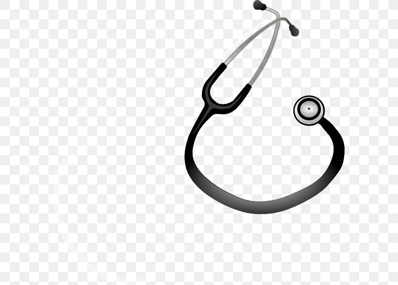Stethoscope Medicine Physician Clip Art, PNG, 600x587px, Stethoscope, Auscultation, Black, Black And White, Body Jewelry Download Free