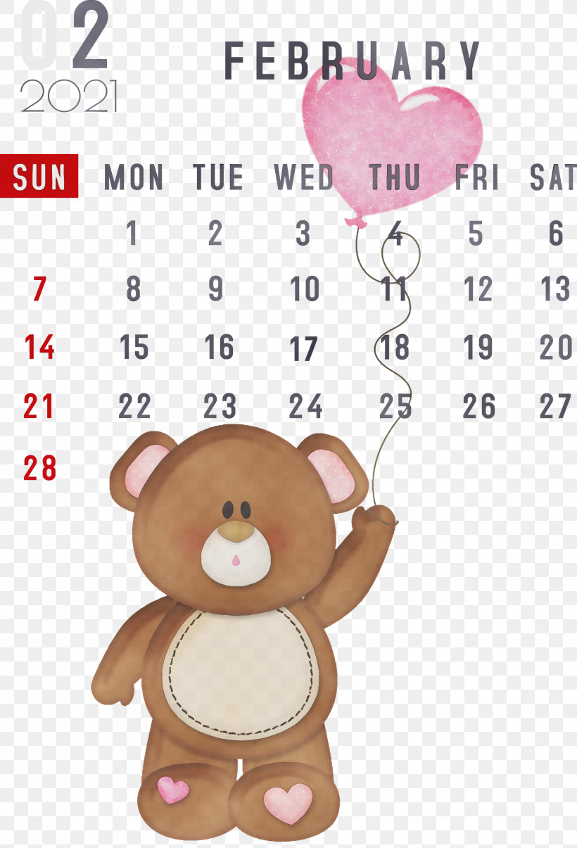 Teddy Bear, PNG, 2041x3000px, 2021 Calendar, Balloon, Bears, Birthday, Cartoon Download Free