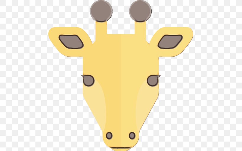 Giraffe Yellow Giraffidae Clip Art, PNG, 493x512px, Watercolor, Giraffe, Giraffidae, Paint, Wet Ink Download Free