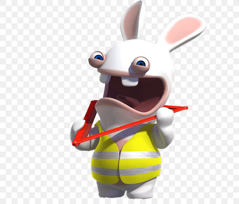 Rabbit Raving Rabbids Maison De La Truie Qui File Ubisoft Video Game, PNG, 600x700px, 2017, Rabbit, Easter Bunny, Fictional Character, Figurine Download Free