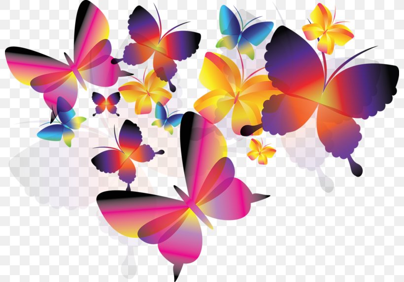 Butterfly Desktop Wallpaper Clip Art, PNG, 800x574px, Butterfly, Arthropod, Brush Footed Butterfly, Color, Flower Download Free