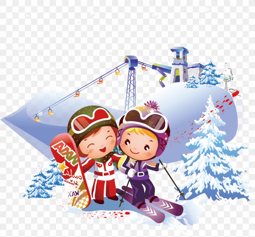 Child Skiing Illustration, PNG, 1238x1152px, Child, Alpine Skiing, Christmas, Christmas Decoration, Christmas Ornament Download Free