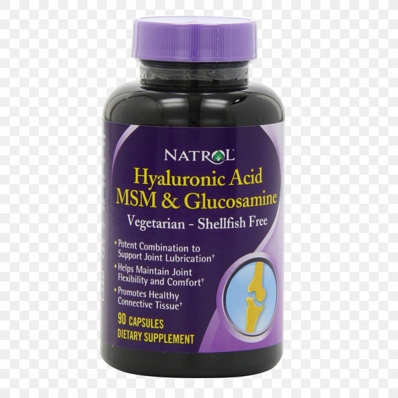 Dietary Supplement Natrol Hyaluronic Acid MSM & Glucosamine Natrol MSM & Glucosamine Methylsulfonylmethane, PNG, 1000x1000px, Dietary Supplement, Capsule, Carnitine, Diet, Fat Download Free