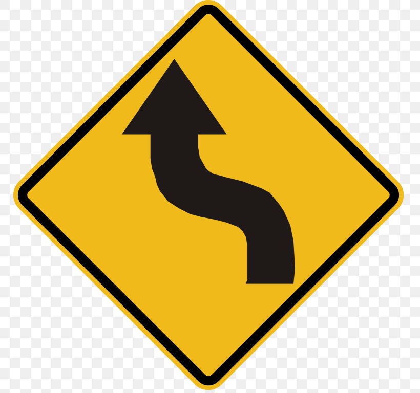 Reverse Curve Warning Sign Traffic Sign Symbol, PNG, 768x768px, Reverse Curve, Area, Brand, Information, Logo Download Free