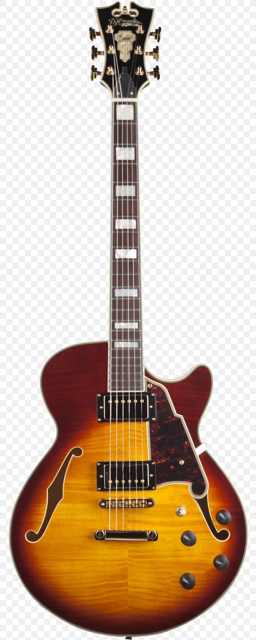 Semi-acoustic Guitar D'Angelico Excel EXL-1 D'Angelico Guitars Stoptail Bridge Archtop Guitar, PNG, 770x2048px, Semiacoustic Guitar, Acoustic Electric Guitar, Acoustic Guitar, Archtop Guitar, Bass Guitar Download Free