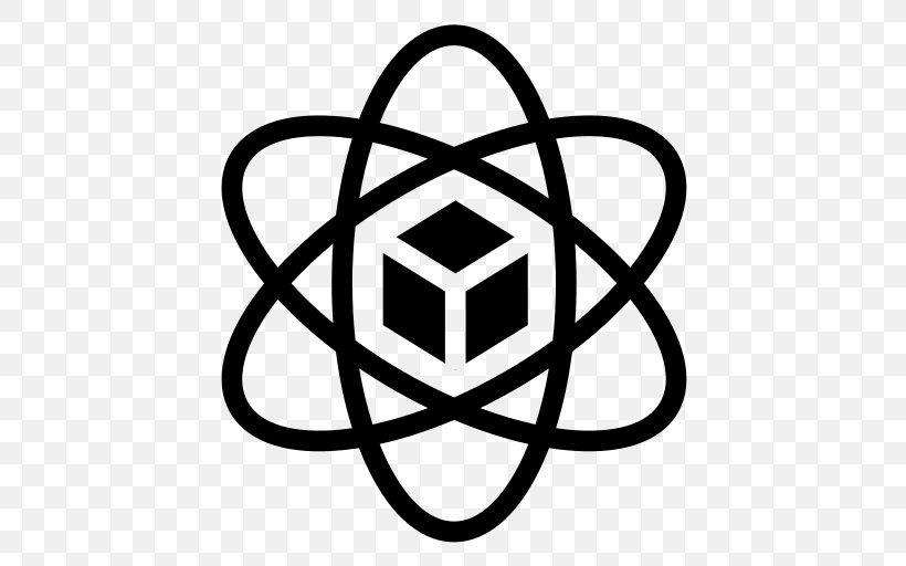 Atomic Nucleus Molecule, PNG, 512x512px, Atom, Atomic Nucleus, Black And White, Electron, Flat Design Download Free