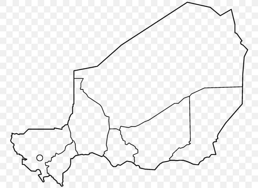 Departments Of Niger Blank Map Nigeria, PNG, 765x600px, Niger, Area, Black And White, Blank Map, Diagram Download Free