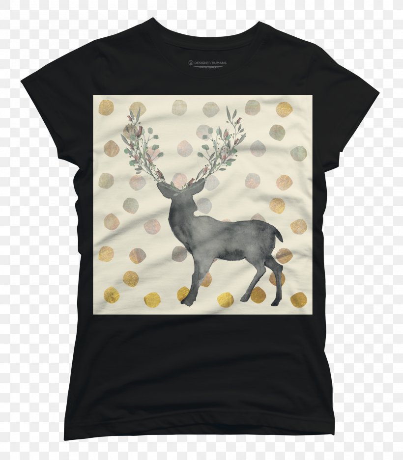 T-shirt Reindeer Clothing Sleeve, PNG, 2100x2400px, Tshirt, Animal, Black, Black M, Brown Download Free