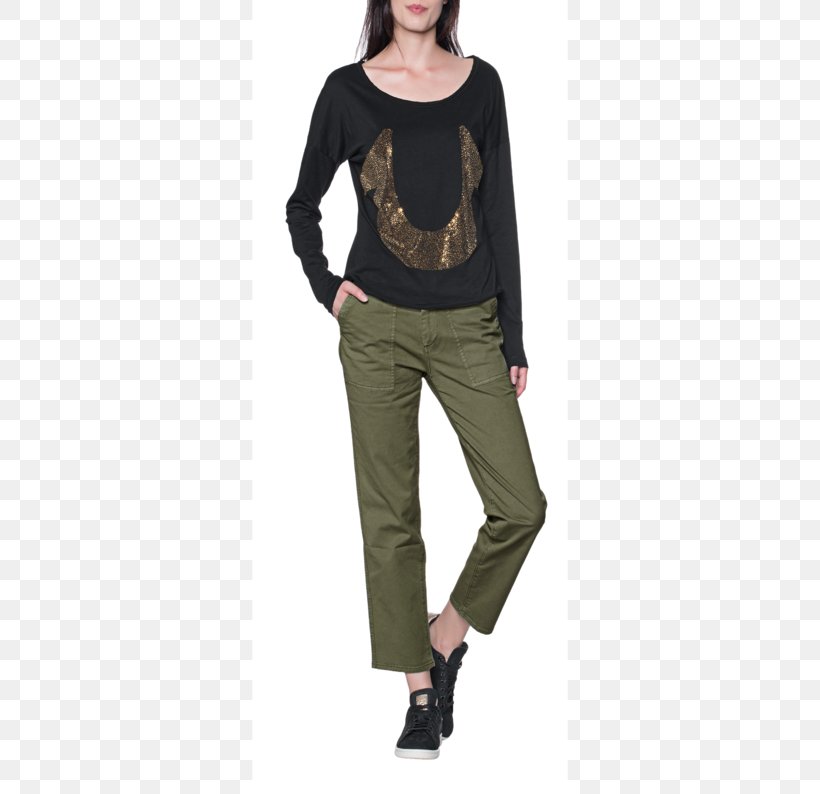 Jeans T-shirt Shoulder Khaki Sleeve, PNG, 618x794px, Jeans, Clothing, Khaki, Neck, Shoulder Download Free