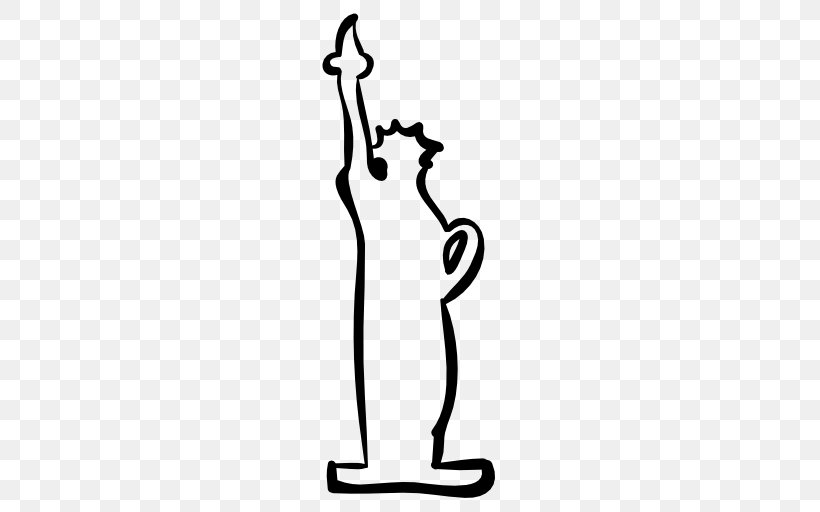 Statue Of Liberty Clip Art Eiffel Tower Image, PNG, 512x512px, Statue Of Liberty, Area, Art, Artwork, Black And White Download Free