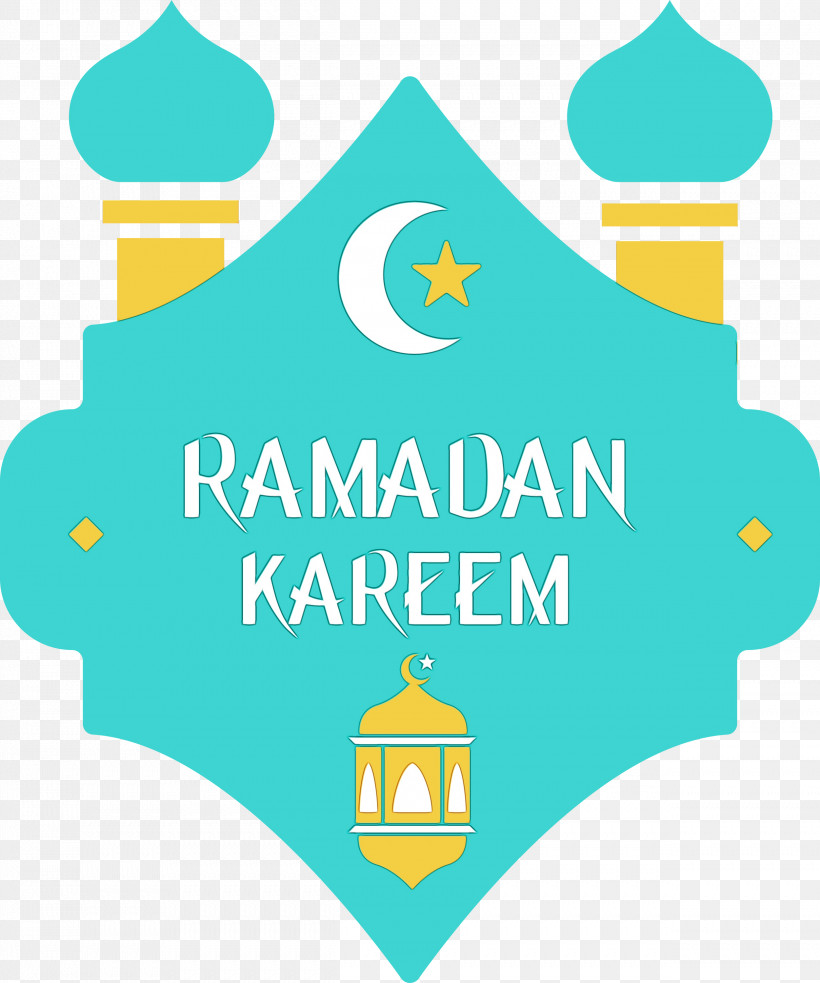Turquoise Yellow Logo Font Label, PNG, 2501x2999px, Ramadan Mubarak, Label, Logo, Paint, Ramadan Kareem Download Free